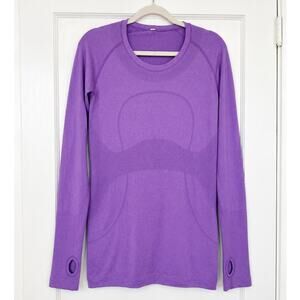 Lululemon Seamless Long Sleeve Thumbhole Top Purple Heather Women’s Large